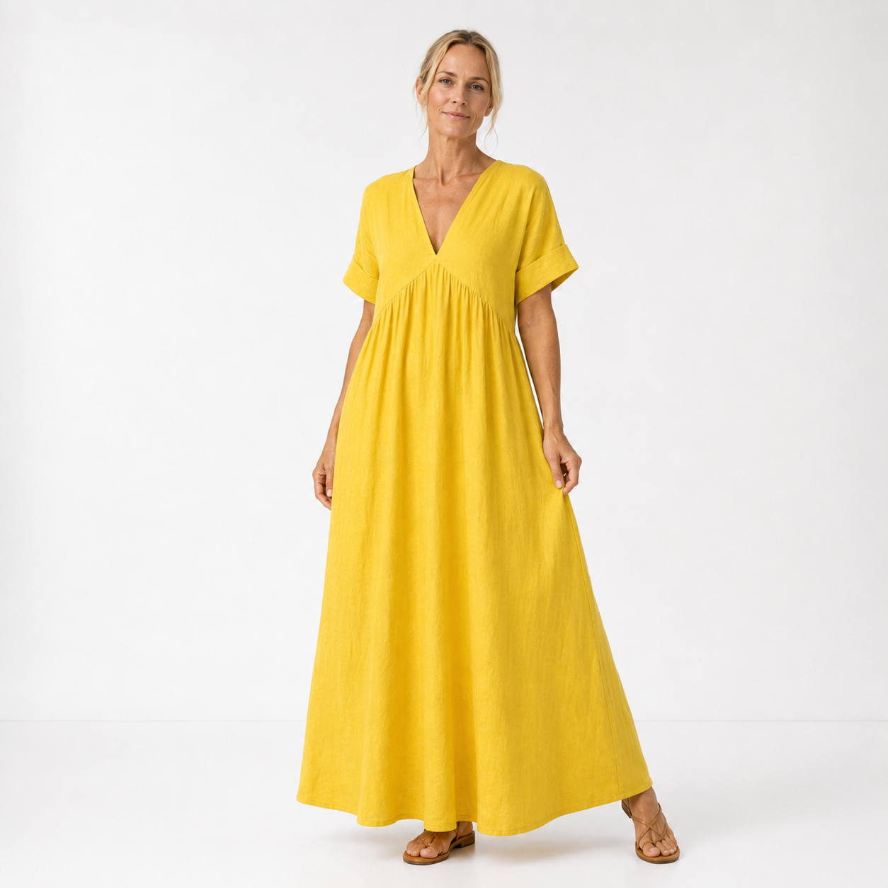 Women's Flowy Cotton Maxi Dress Klara