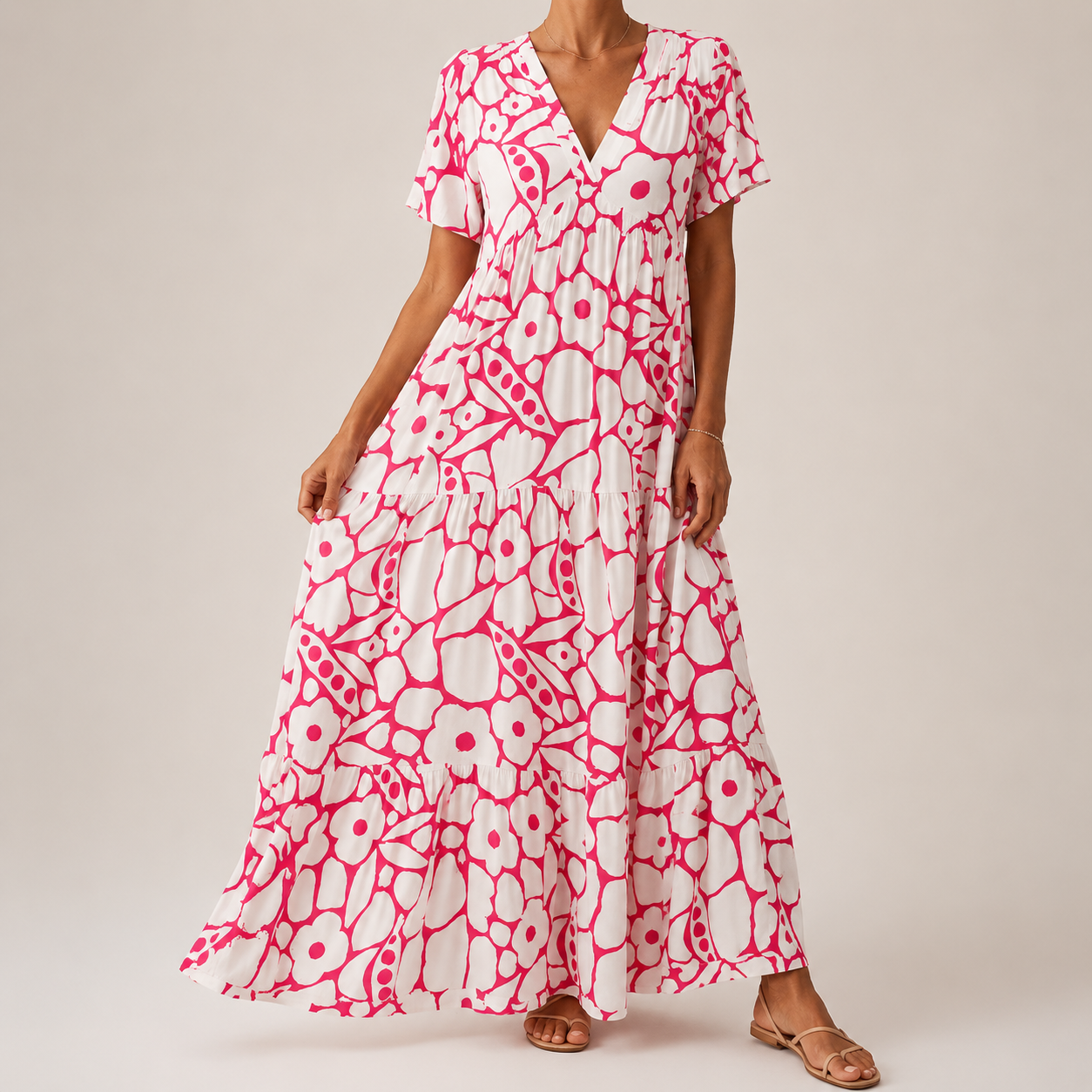 Women's Fluid Bohemian Maxi Dress Klara