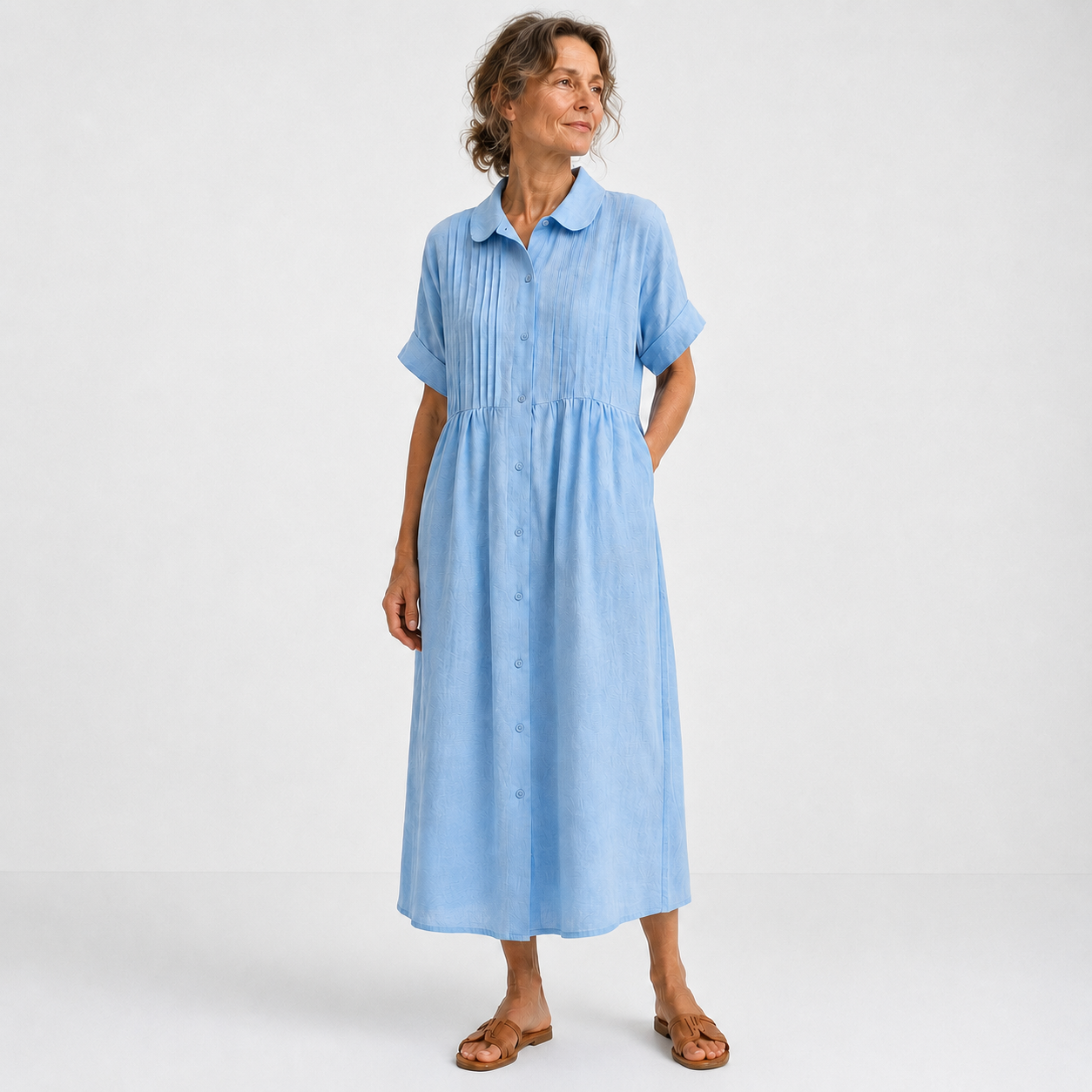 Women's Fluid Cotton Shirt Dress Klara