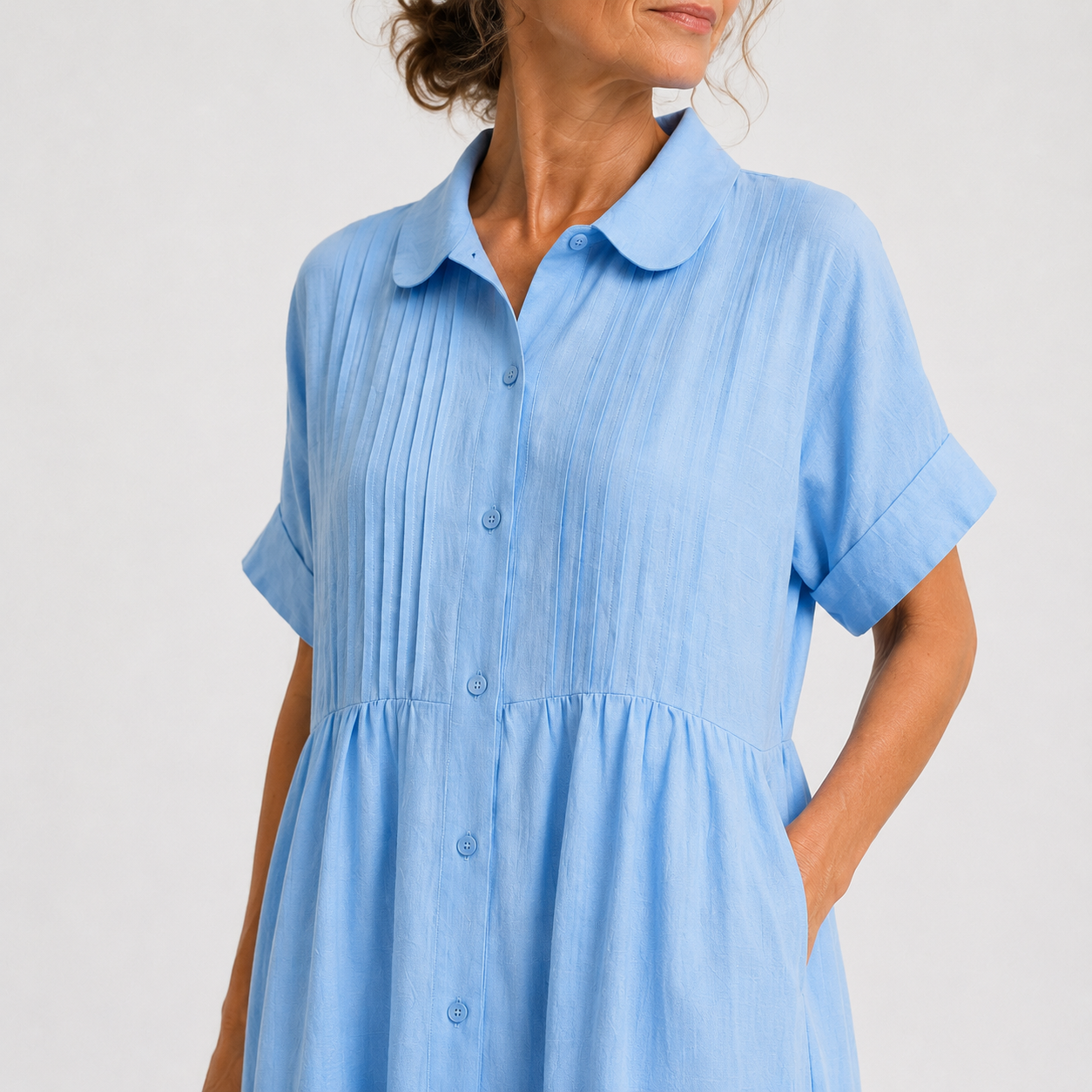 Women's Fluid Cotton Shirt Dress Klara