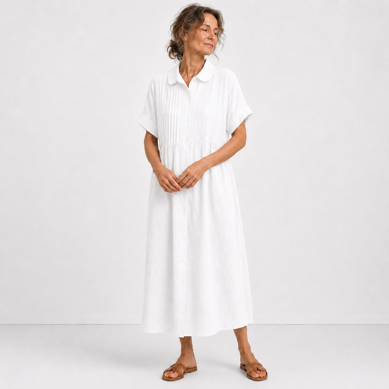 Women's Fluid Cotton Shirt Dress Klara