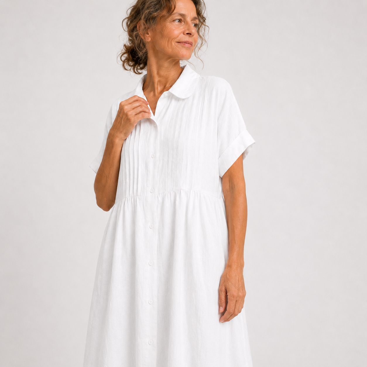 Women's Fluid Cotton Shirt Dress Klara