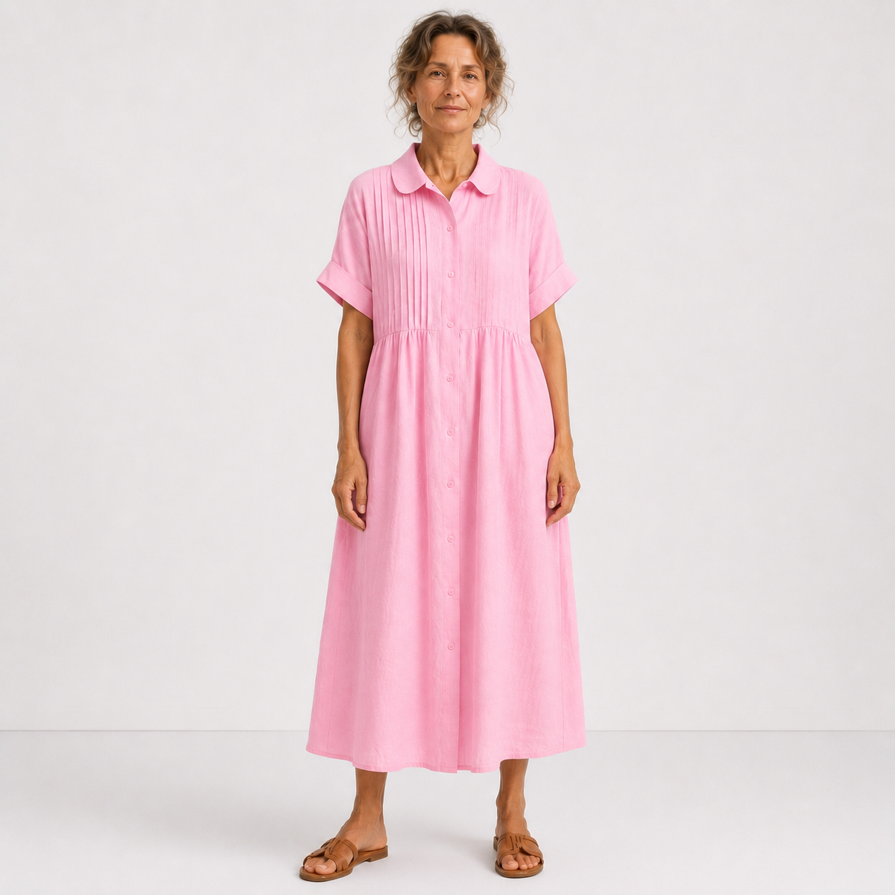Women's Fluid Cotton Shirt Dress Klara