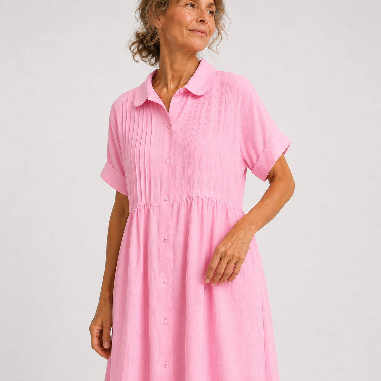 Women's Fluid Cotton Shirt Dress Klara