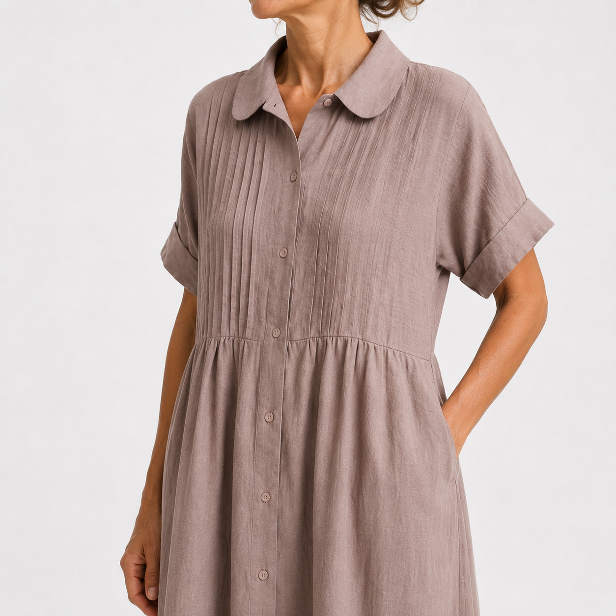 Women's Fluid Cotton Shirt Dress Klara