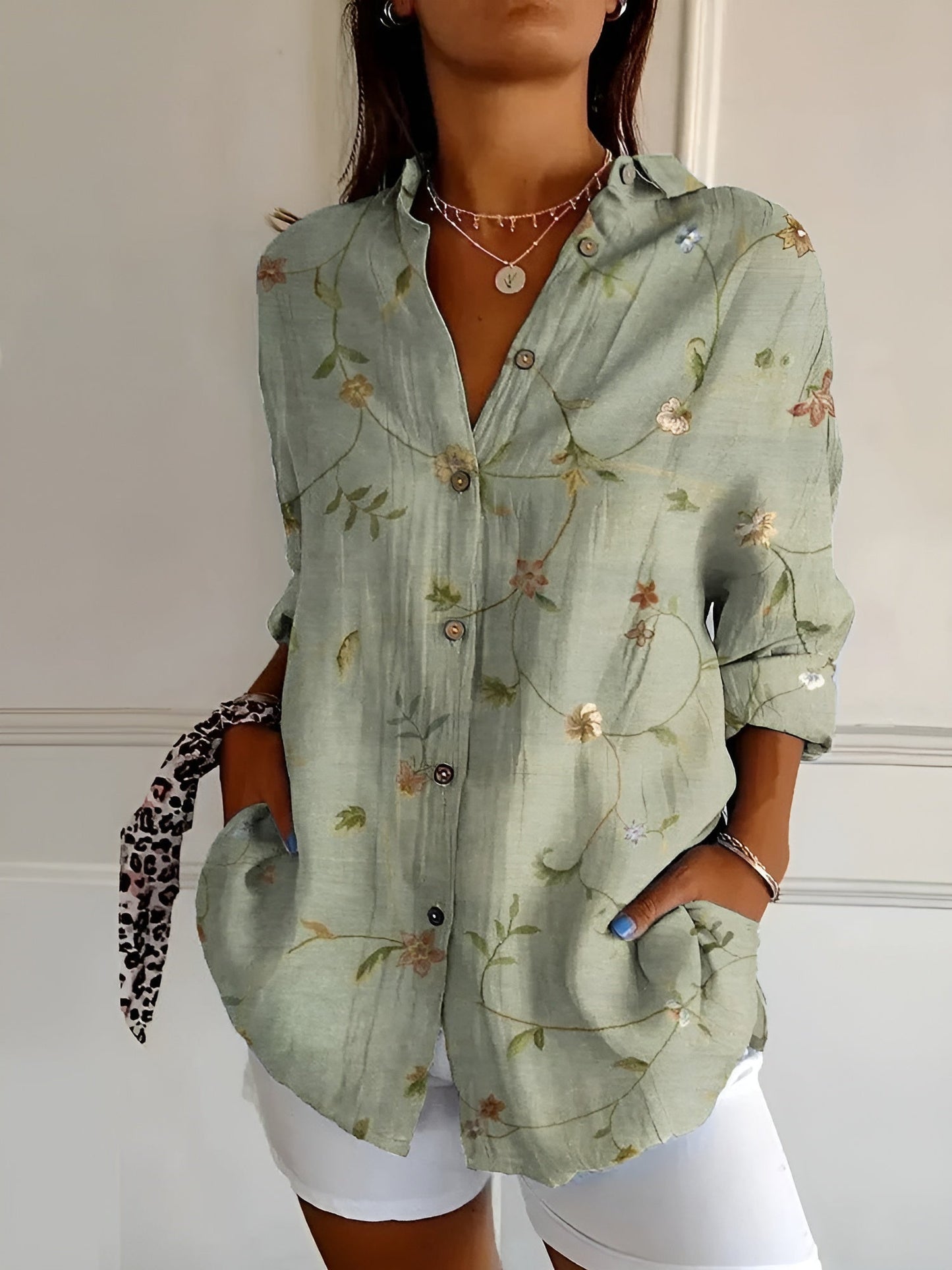 Women's Fluid Long Sleeve Blouse Klara