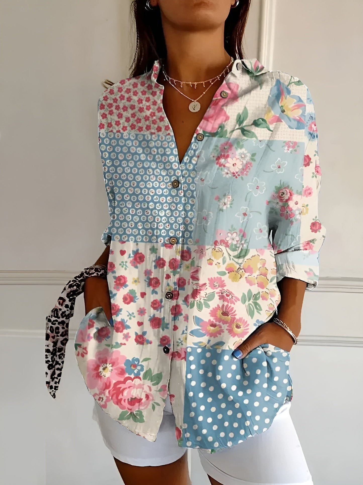 Women's Fluid Long Sleeve Blouse Klara