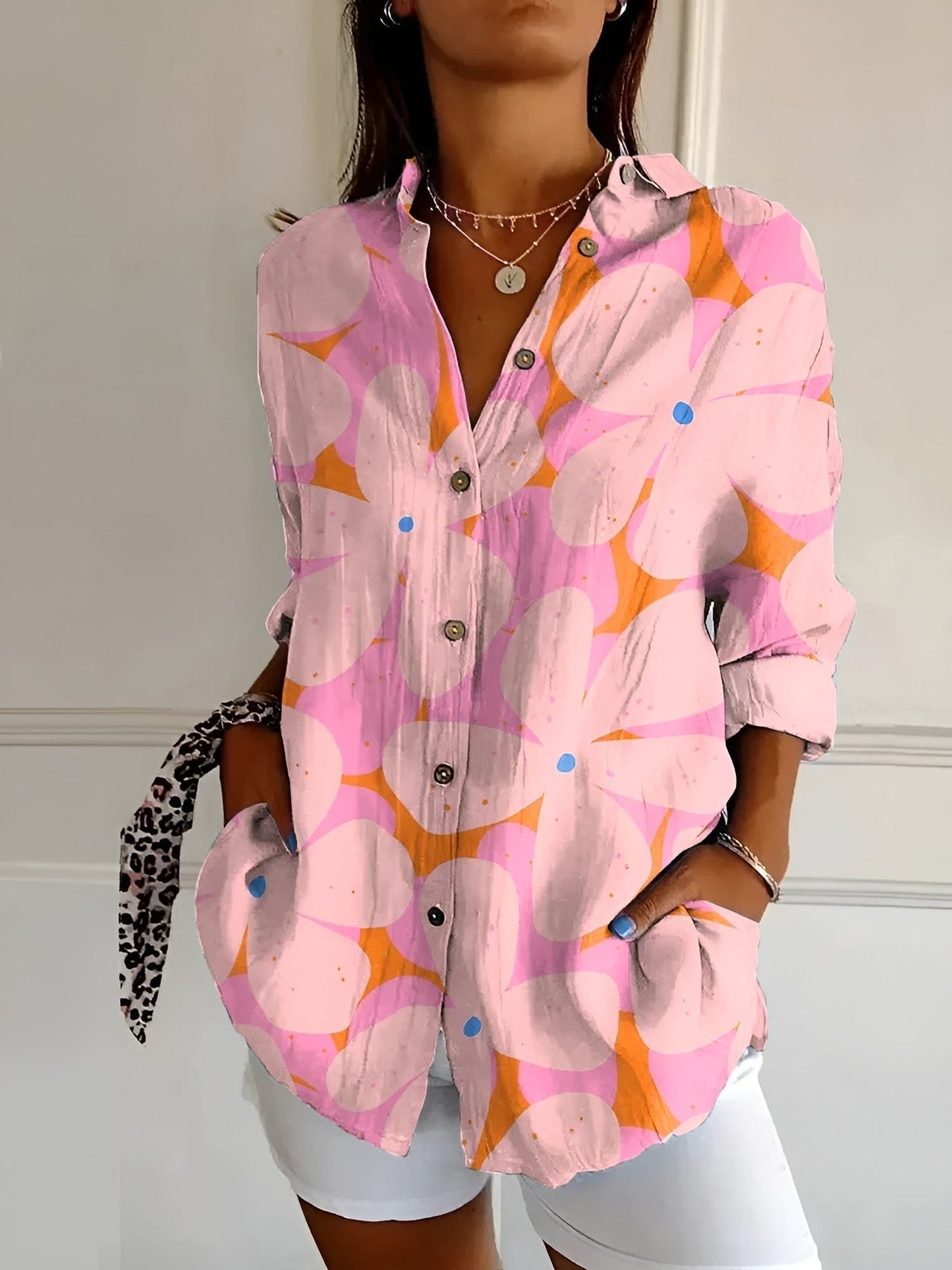 Women's Fluid Long Sleeve Blouse Klara