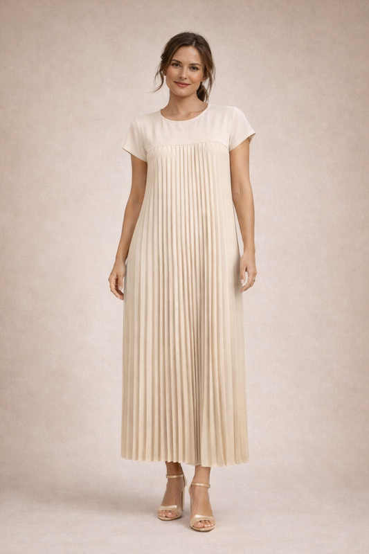 Women's Fluid Pleated Maxi Dress Klara