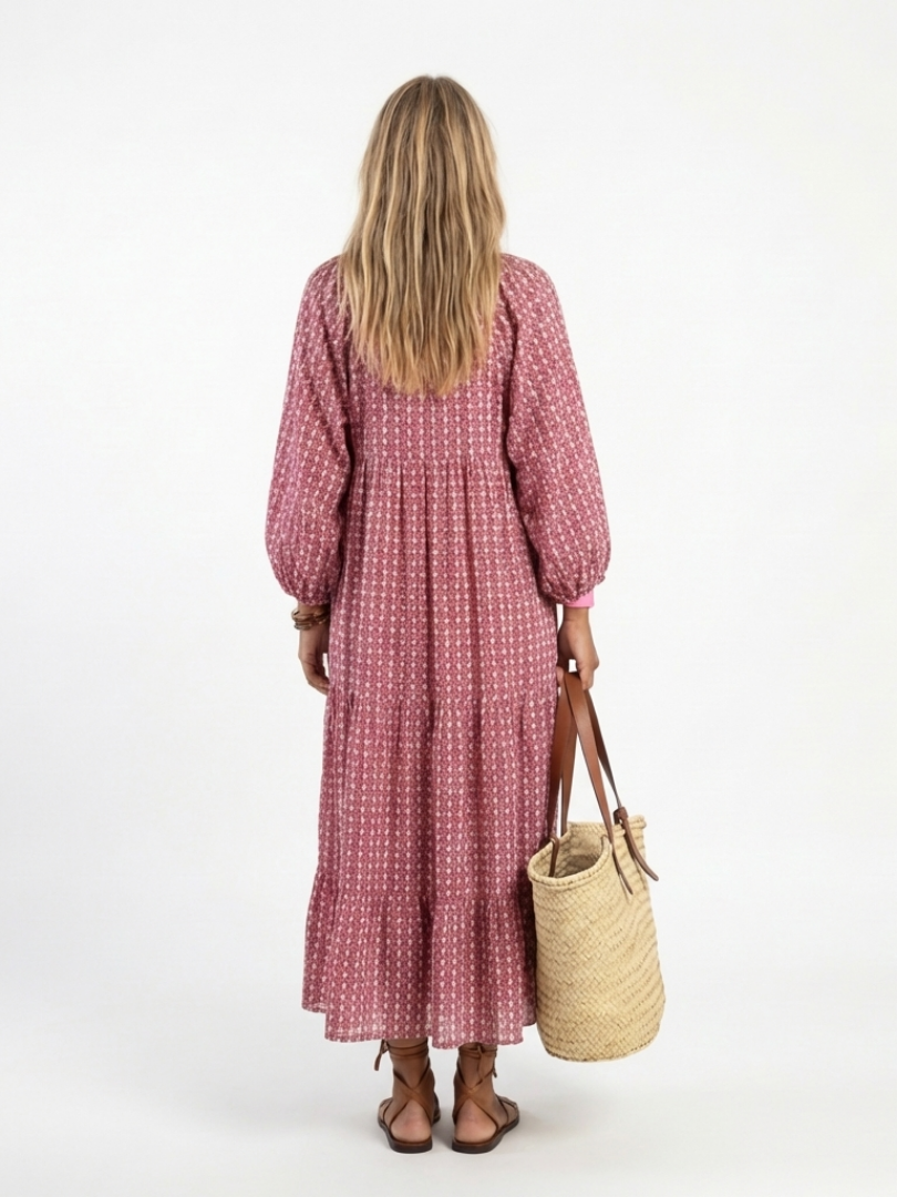 Women's Geometric Print Midi Dress Klara