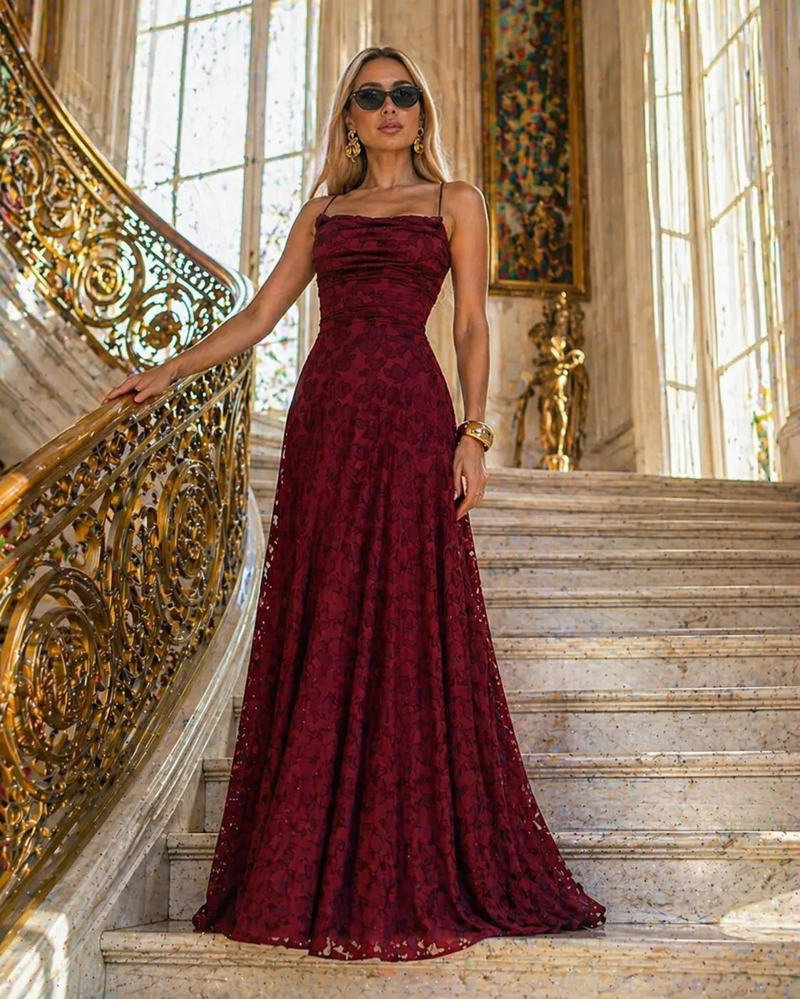 Women's Lace Formal Maxi Dress Klara