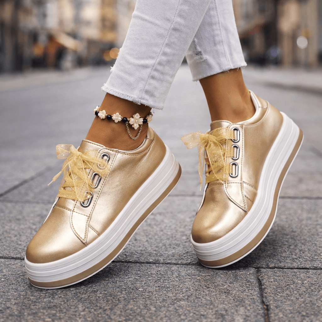 Women's Leather Platform Sneakers Klara