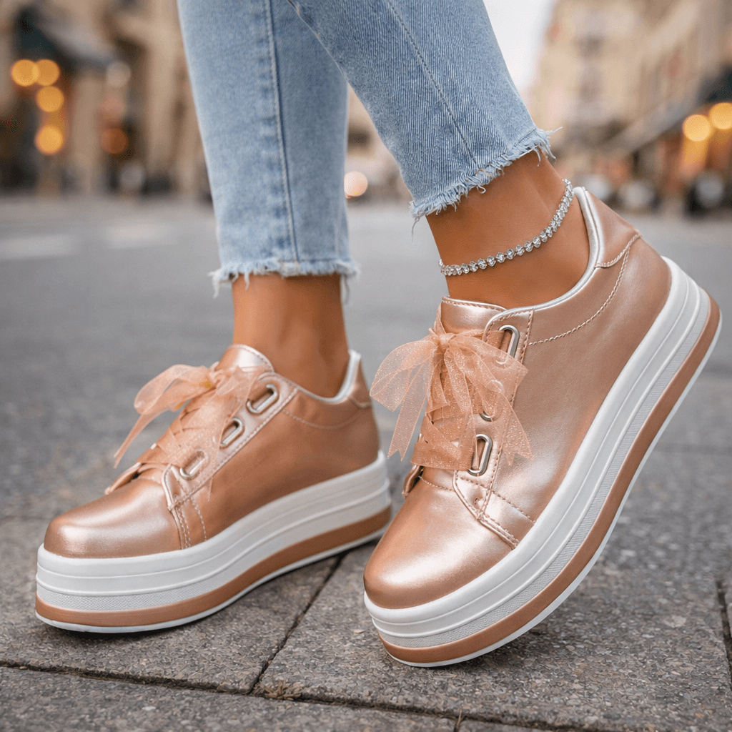 Women's Leather Platform Sneakers Klara
