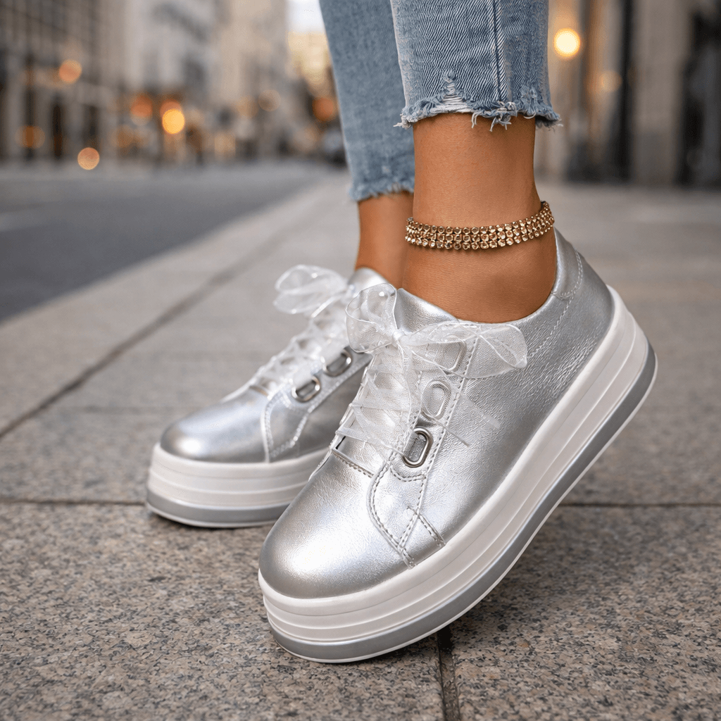 Women's Leather Platform Sneakers Klara