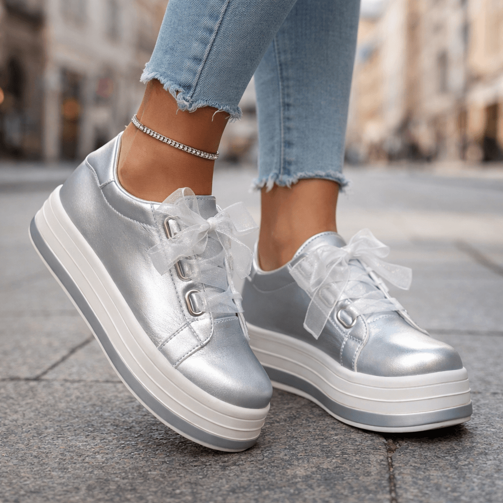 Women's Leather Platform Sneakers Klara