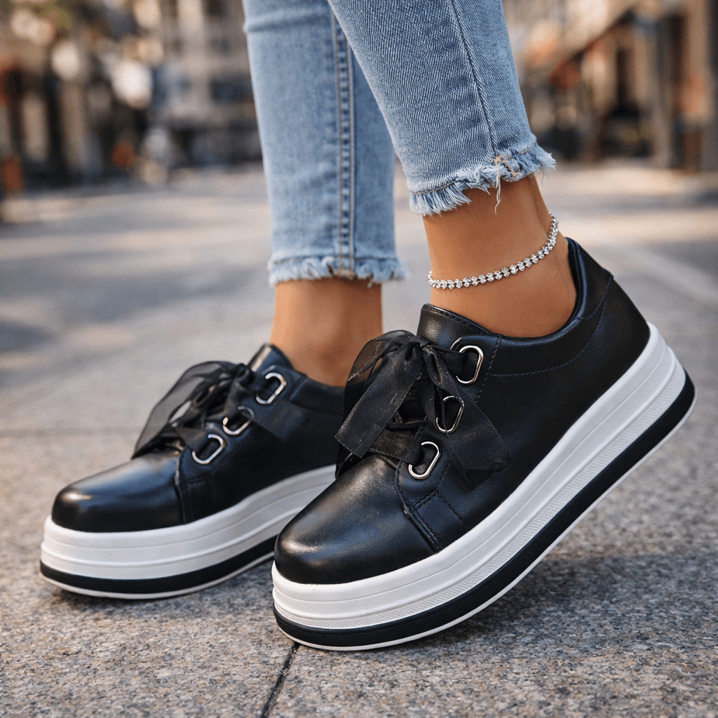 Women's Leather Platform Sneakers Klara