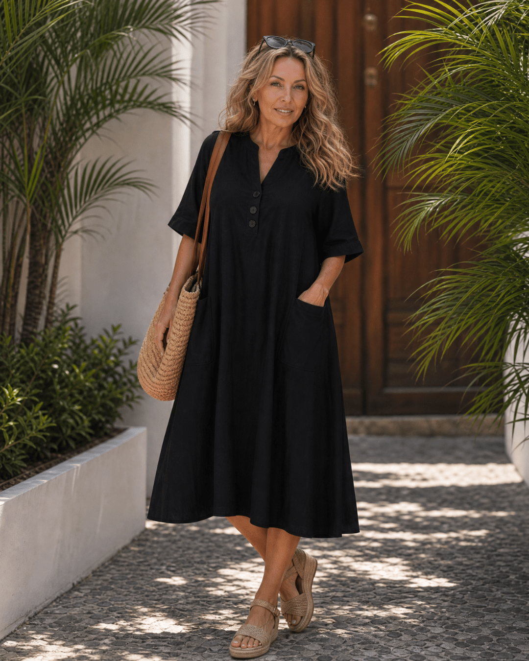 Women's Lightweight Breathable Midi Dress Klara