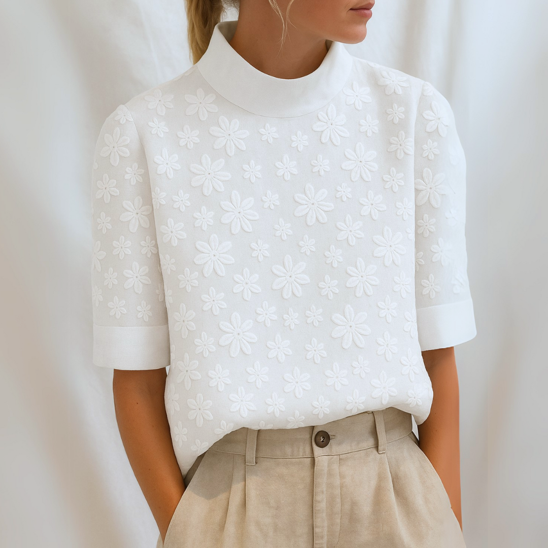 Women's Lightweight Cotton Lace Blouse Klara