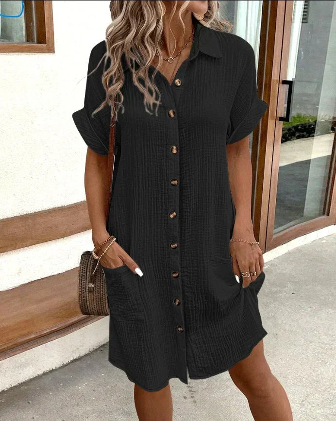 Women's Lightweight Cotton Polo Dress Klara