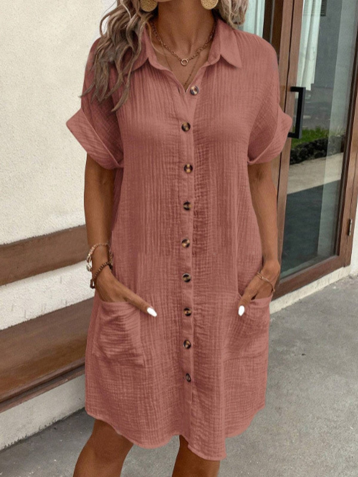Women's Lightweight Cotton Polo Dress Klara