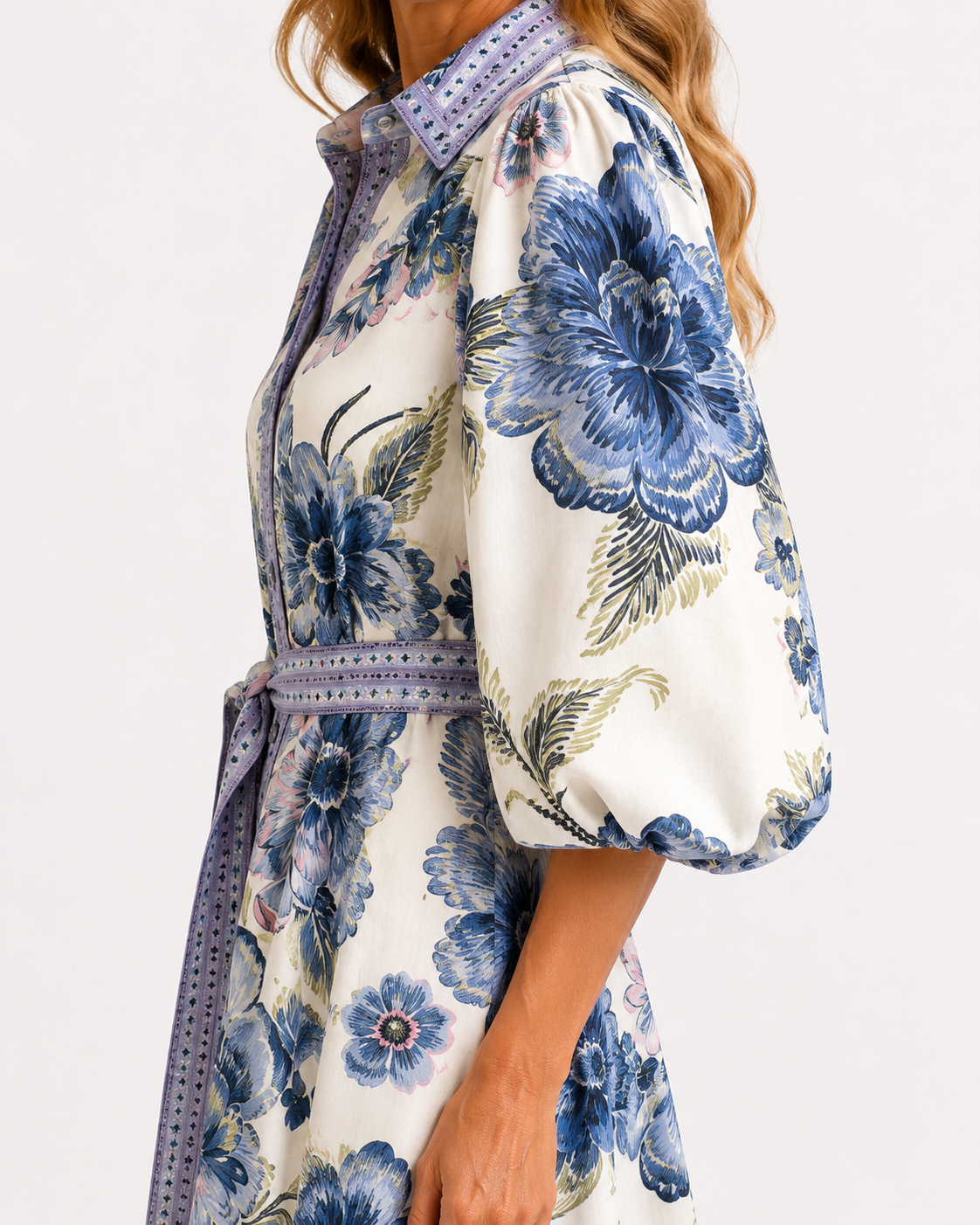 Women's Lightweight Floral Print Shirt Dress Klara