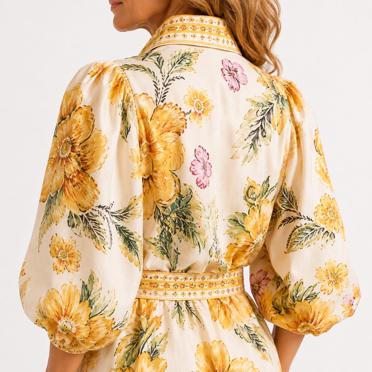 Women's Lightweight Floral Print Shirt Dress Klara