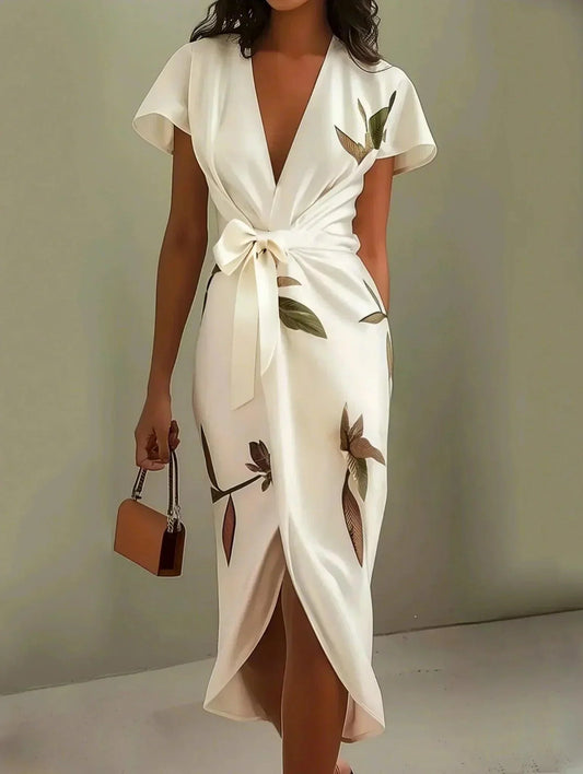 Women's Lightweight Floral Wrap Maxi Dress Klara