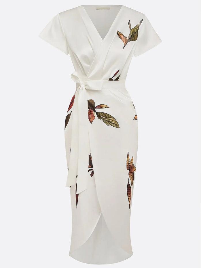 Women's Lightweight Floral Wrap Maxi Dress Klara