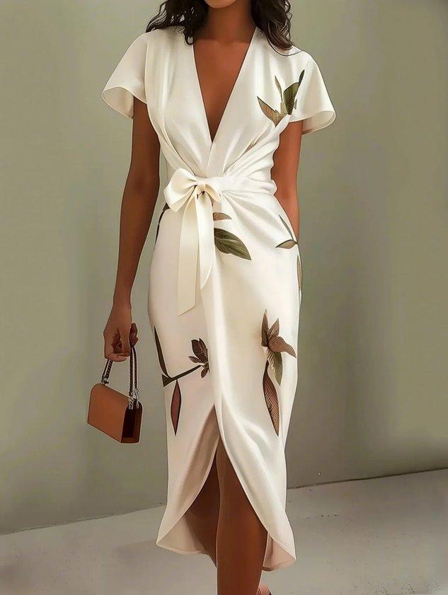 Women's Lightweight Floral Wrap Maxi Dress Klara