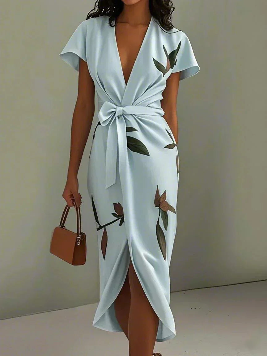 Women's Lightweight Floral Wrap Maxi Dress Klara