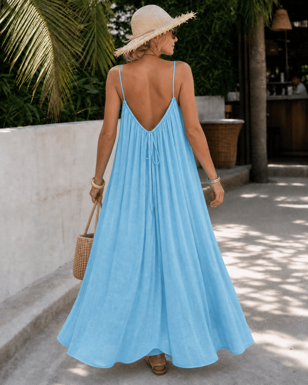 Women's Lightweight Flowing Sleeveless Midi Dress Klara