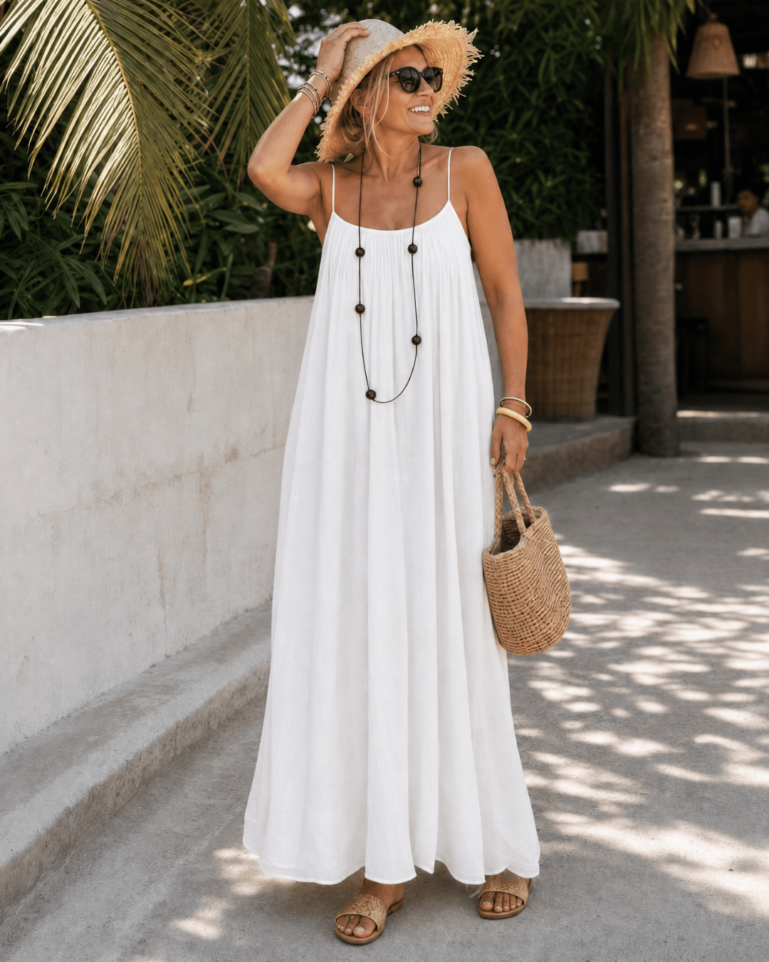 Women's Lightweight Flowing Sleeveless Midi Dress Klara