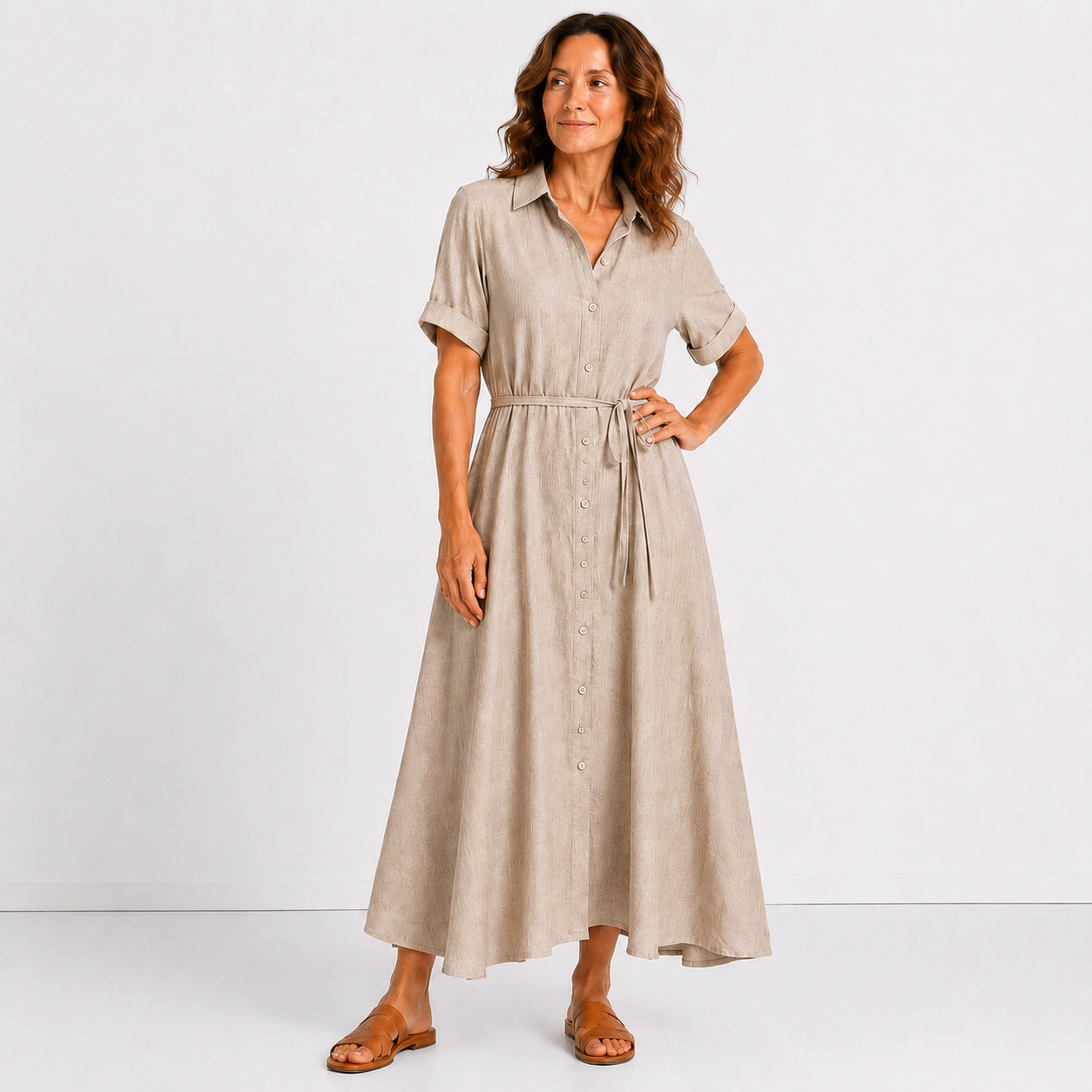 Women's Lightweight Linen Maxi Dress Klara