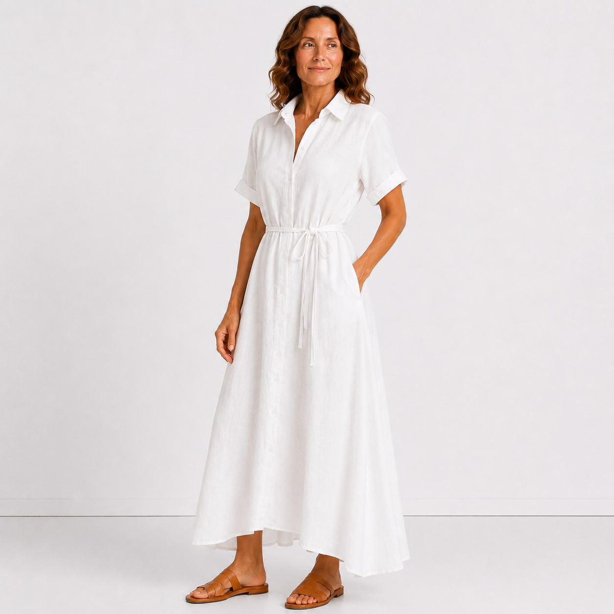 Women's Lightweight Linen Maxi Dress Klara