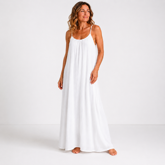 Women's Lightweight Open Back Midi Dress Klara