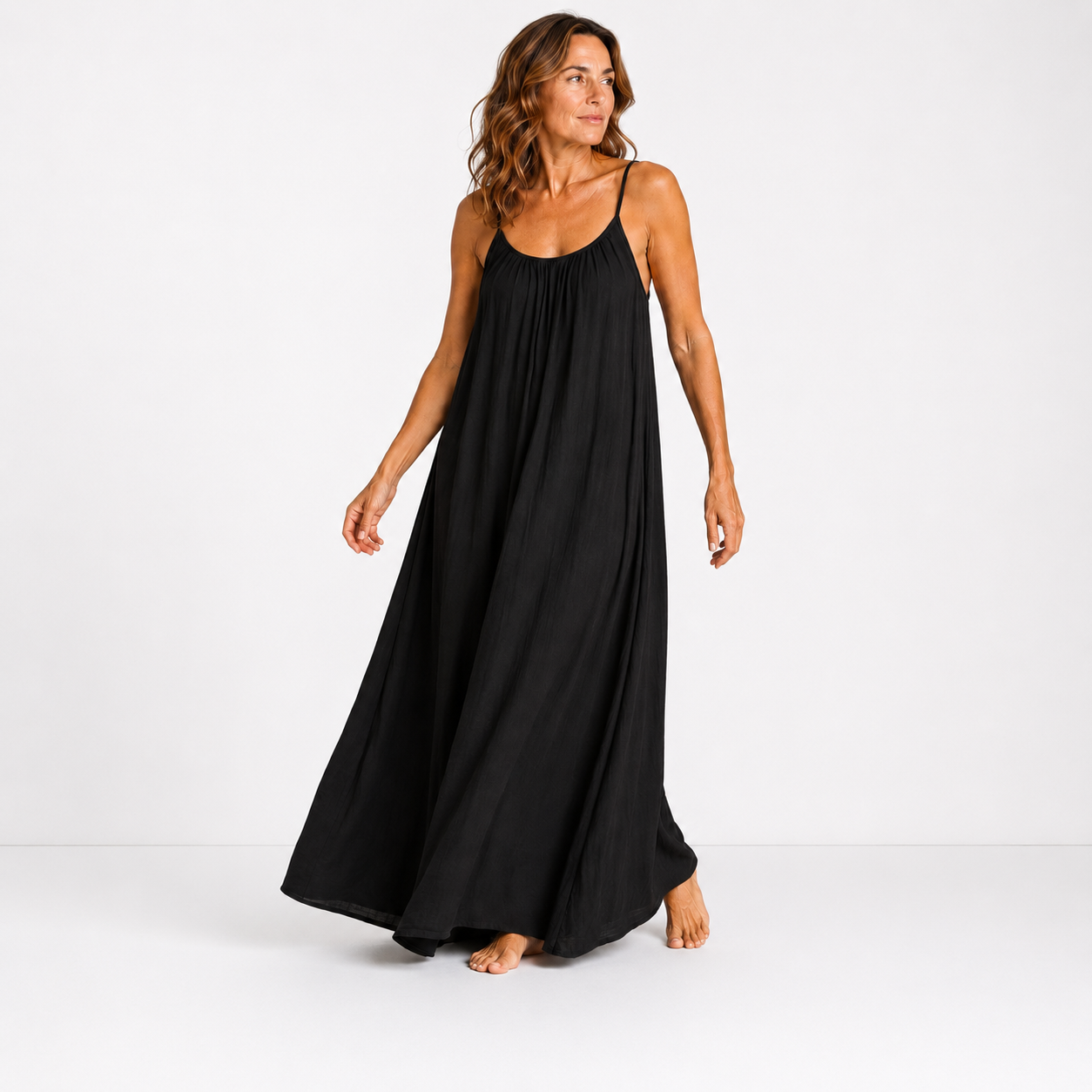 Women's Lightweight Open Back Midi Dress Klara