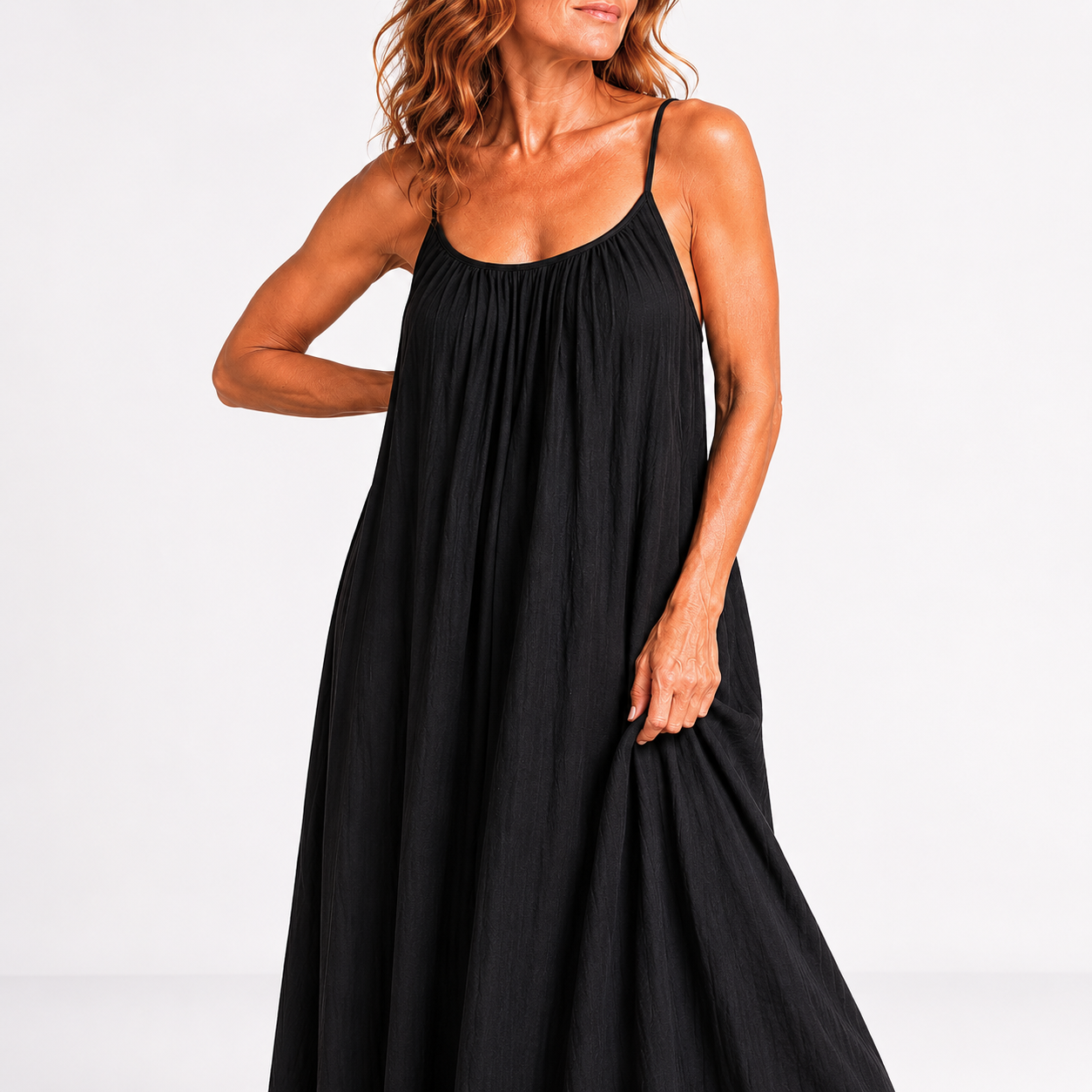 Women's Lightweight Open Back Midi Dress Klara