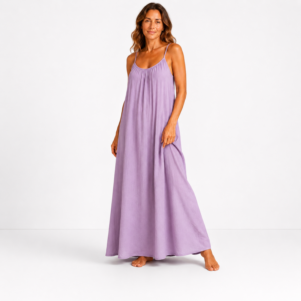 Women's Lightweight Open Back Midi Dress Klara
