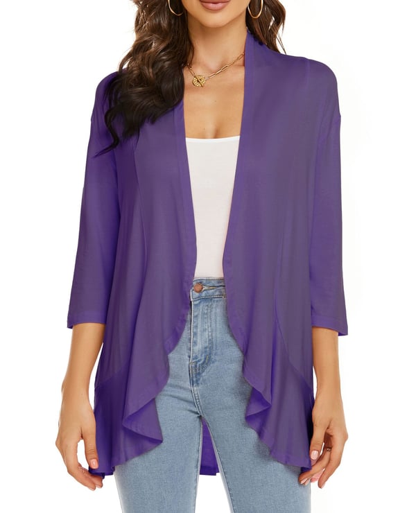 Women's Lightweight Open Front Knit Jacket Klara