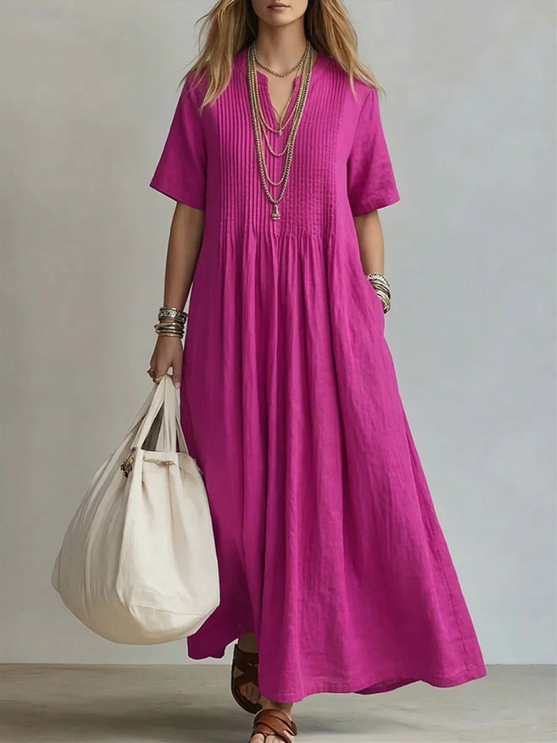 Women's Lightweight Pleated Summer Dress Klara