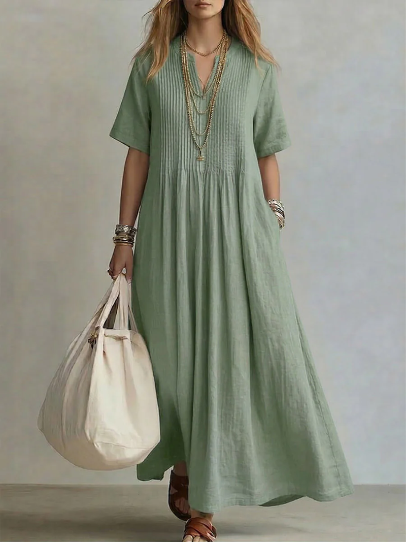 Women's Lightweight Pleated Summer Dress Klara