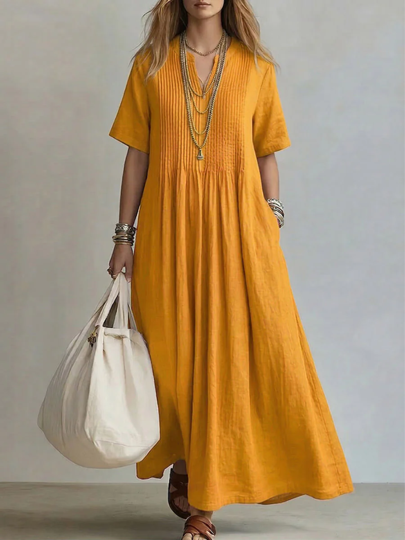 Women's Lightweight Pleated Summer Dress Klara