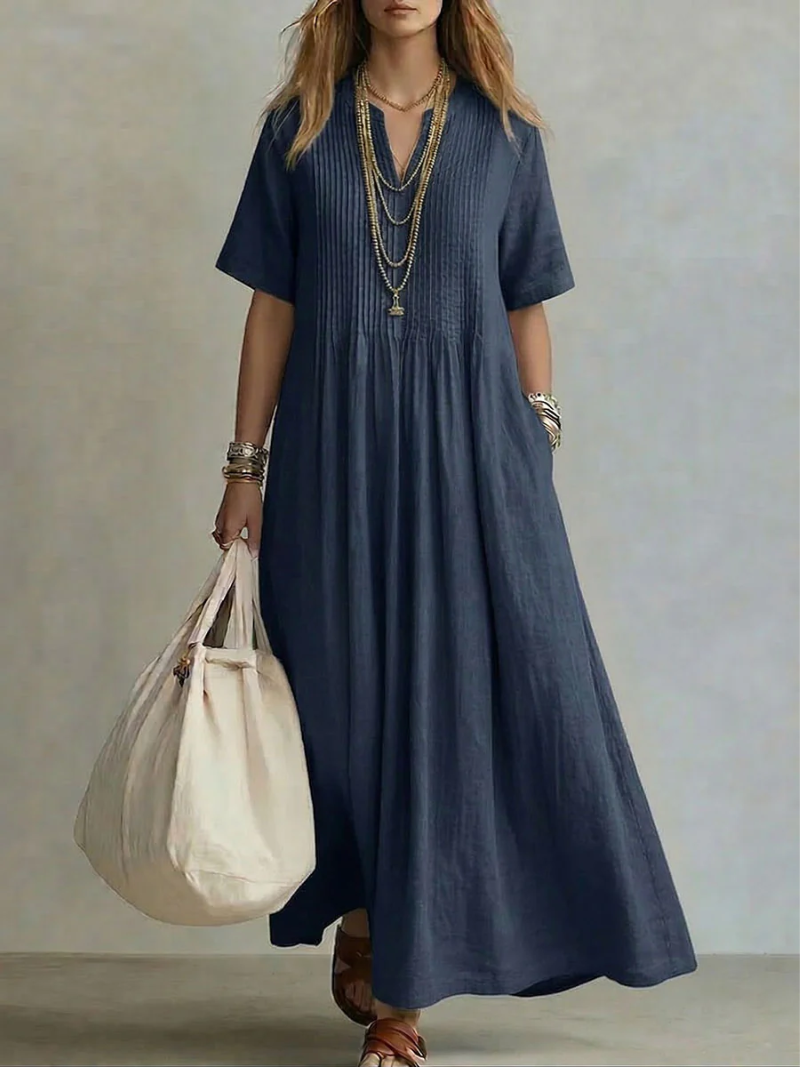 Women's Lightweight Pleated Summer Dress Klara