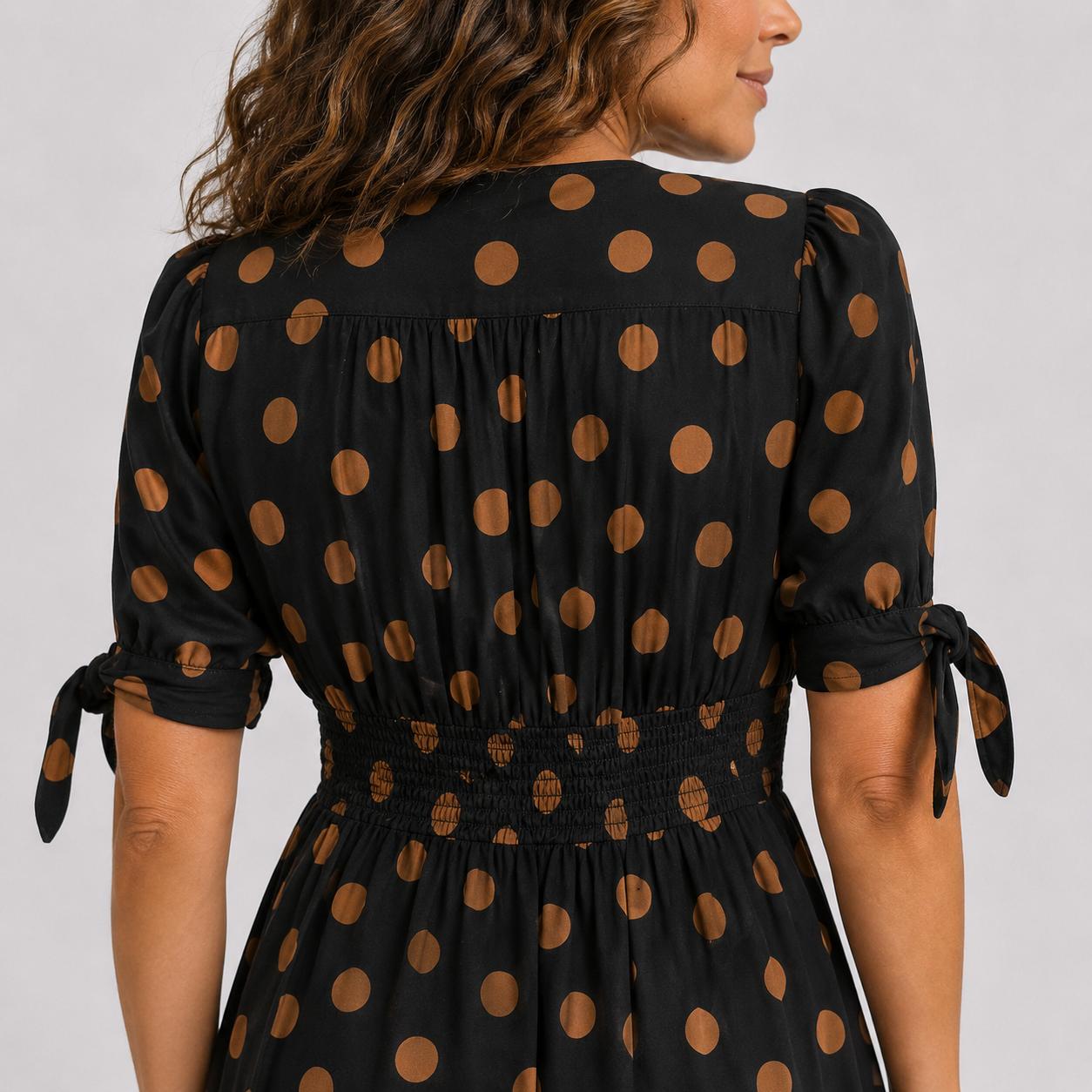 Women's Lightweight Polka Dot Midi Dress Klara