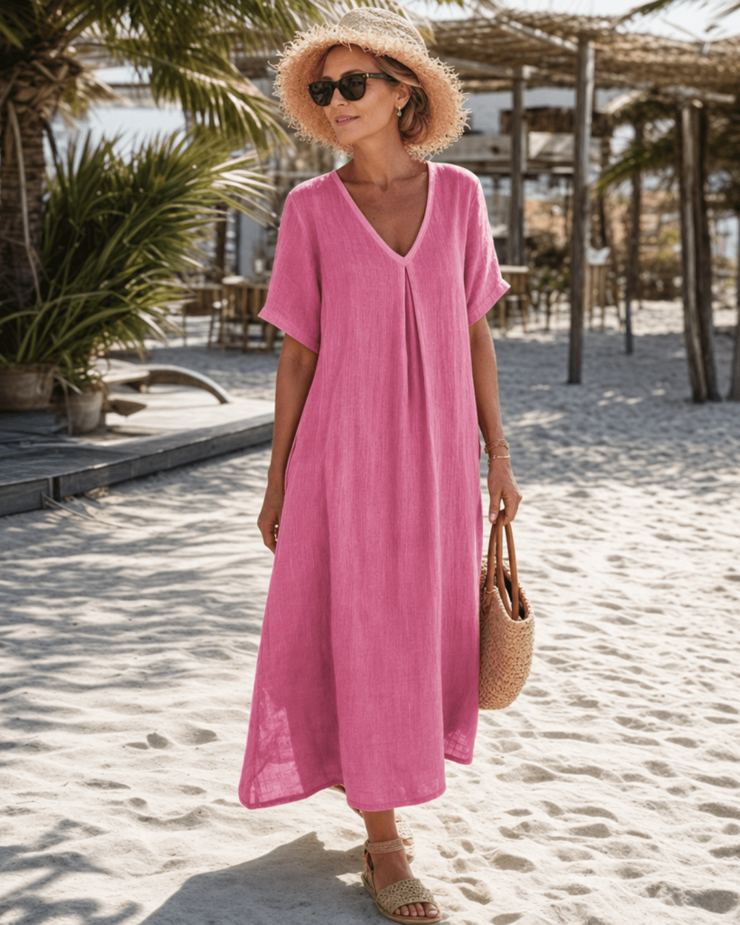 Women's Lightweight Relaxed Fit Midi Dress Klara