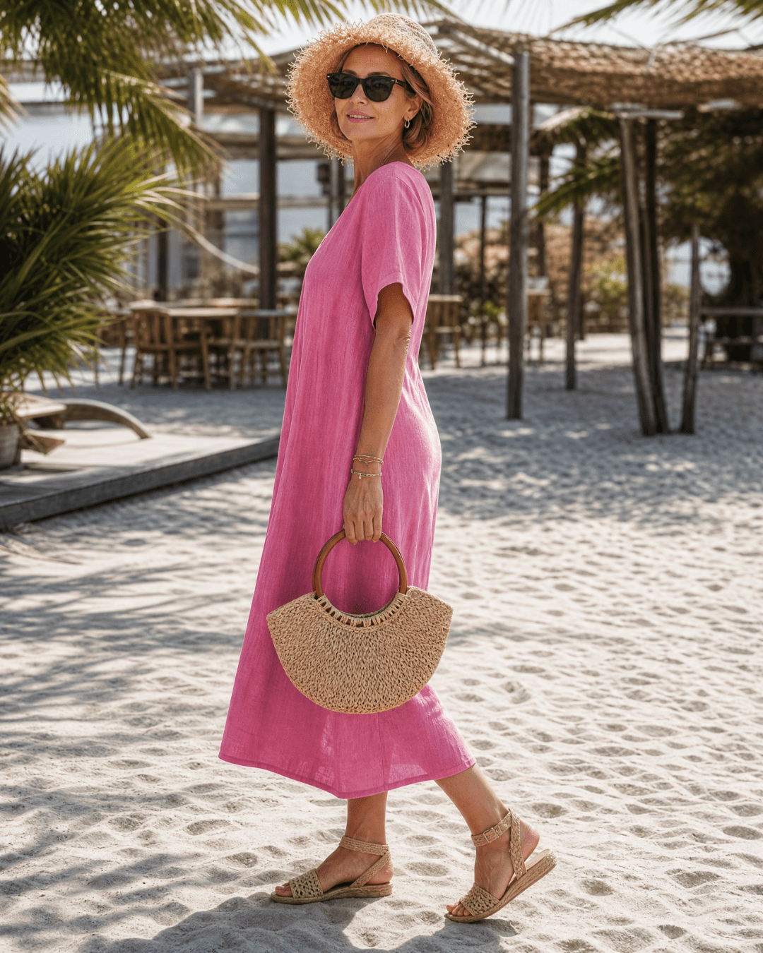 Women's Lightweight Relaxed Fit Midi Dress Klara