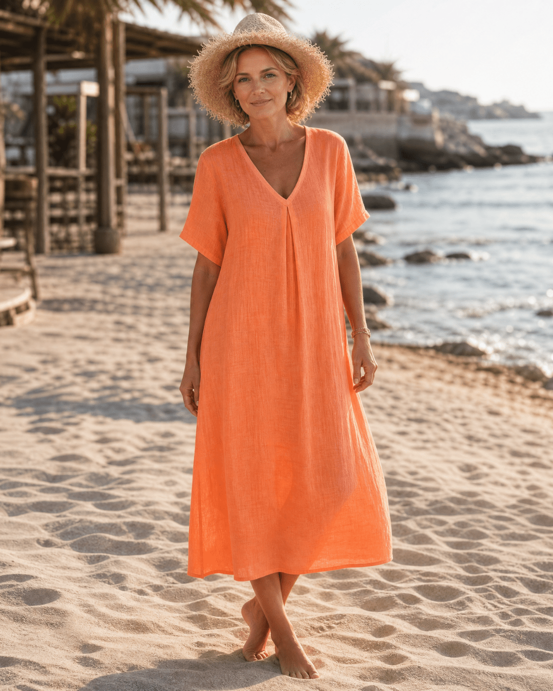 Women's Lightweight Relaxed Fit Midi Dress Klara