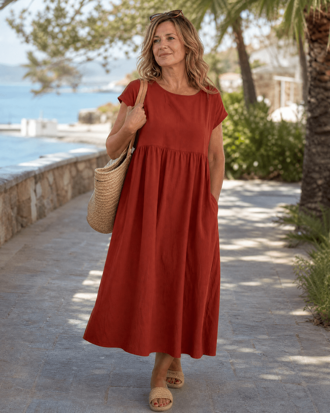 Women's Lightweight Relaxed Midi Dress Klara