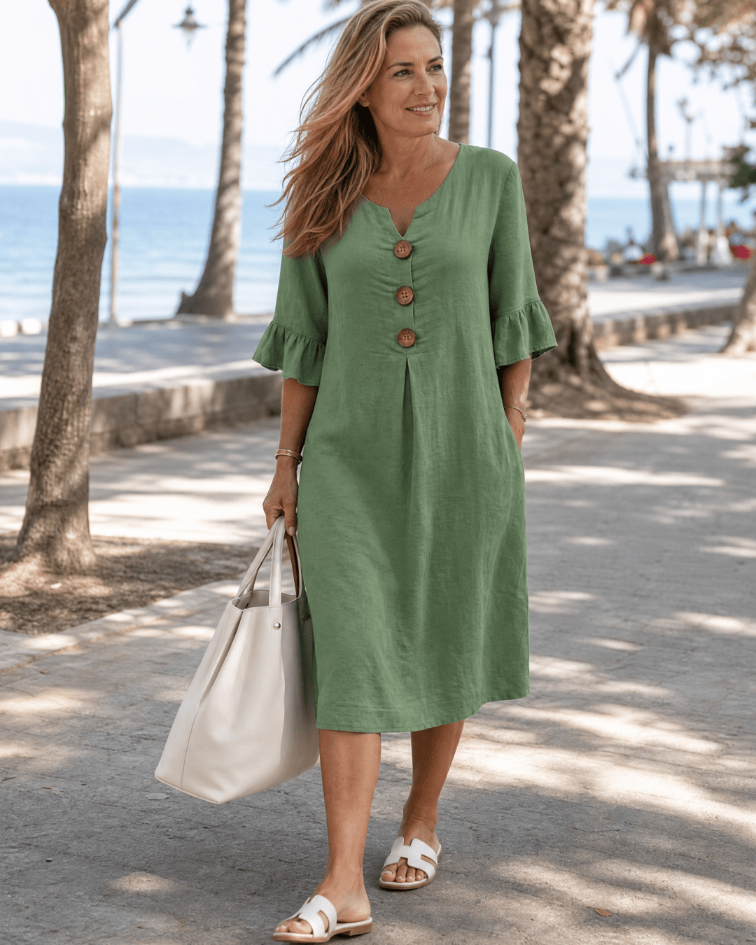 Women's Lightweight Relaxed Midi Dress Klara