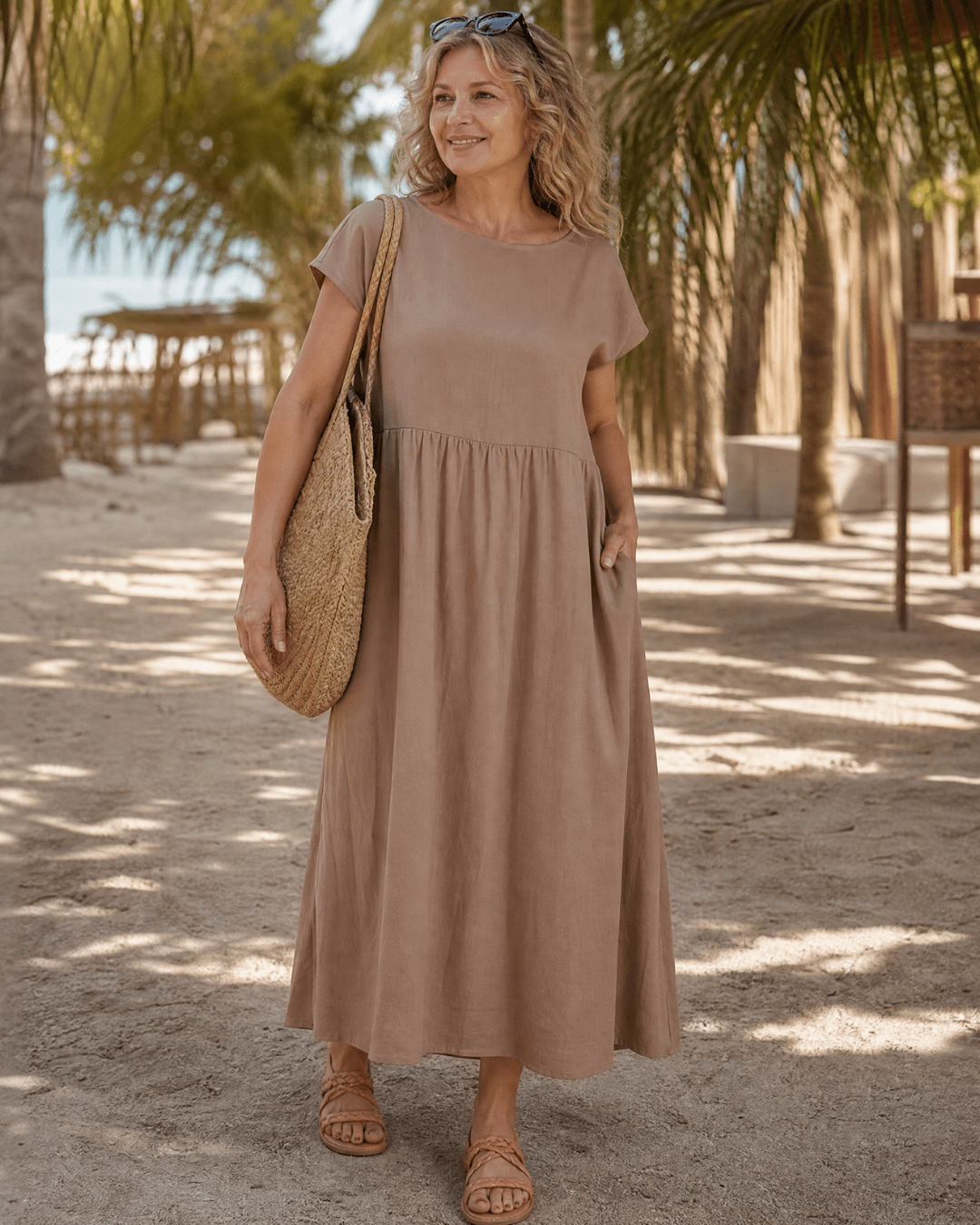 Women's Lightweight Relaxed Midi Dress Klara